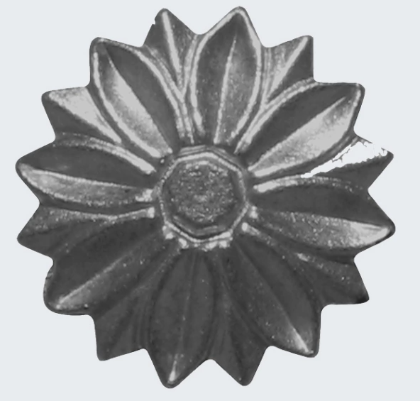 890-1 FLOR MARGARITA CHICA -ALUMINIO- C/Tornillo 50 8 Al. Silumin